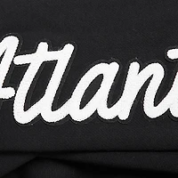 Men's Pro Standard Black Atlanta Braves Paint The City Dropped Shoulder Pullover Sweatshirt