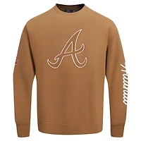 Sweat-shirt à épaules tombantes Pro Standard marron Atlanta Braves Paint The City pour homme