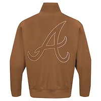 Veste marron à fermeture éclair intégrale Pro Standard des Braves d'Atlanta Paint The City pour hommes
