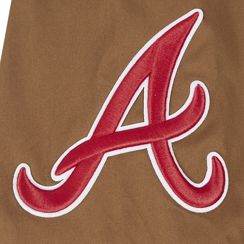 Veste marron à fermeture éclair intégrale Pro Standard des Braves d'Atlanta Paint The City pour hommes