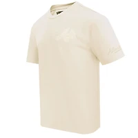 Men's Pro Standard Cream Atlanta Braves Neutral CJ Dropped Shoulders T-Shirt