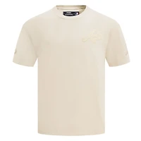 Men's Pro Standard Cream Atlanta Braves Neutral CJ Dropped Shoulders T-Shirt
