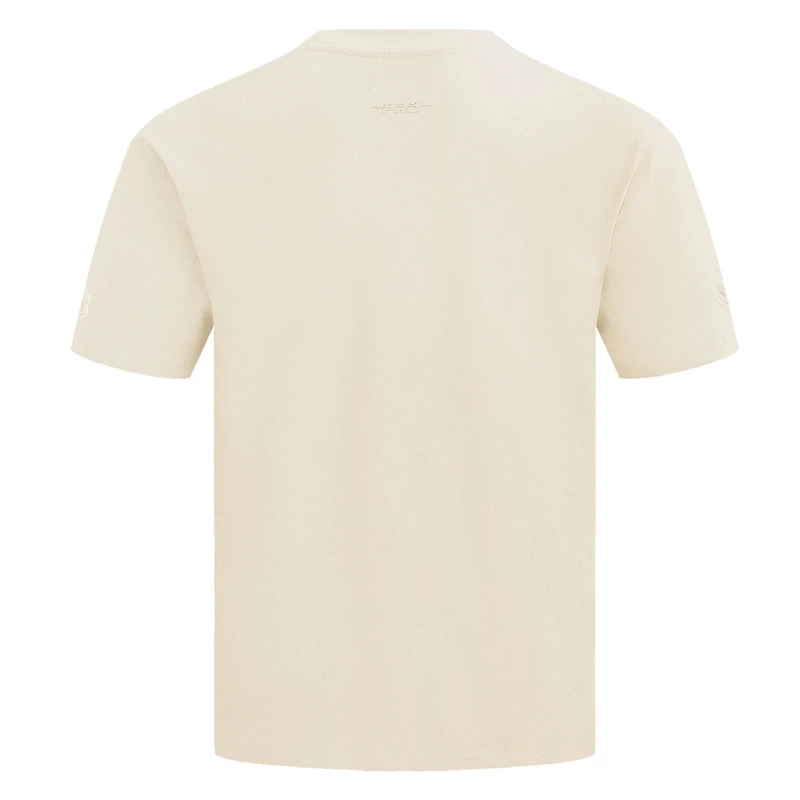 Men's Pro Standard Cream Atlanta Braves Neutral CJ Dropped Shoulders T-Shirt