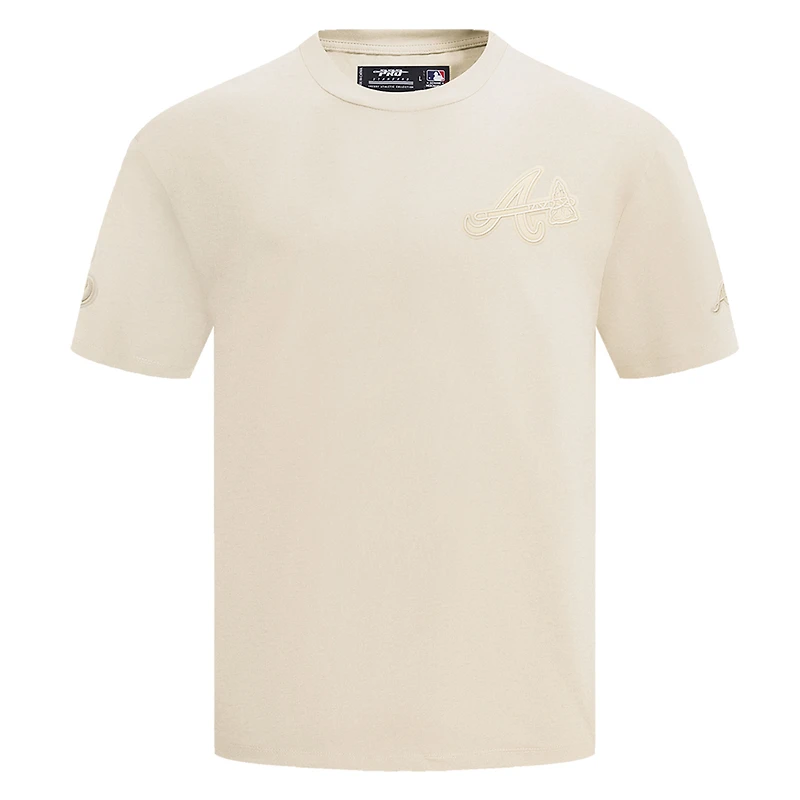 T-shirt Pro Standard pour hommes, crème, Atlanta Braves, neutre, épaules tombantes, CJ