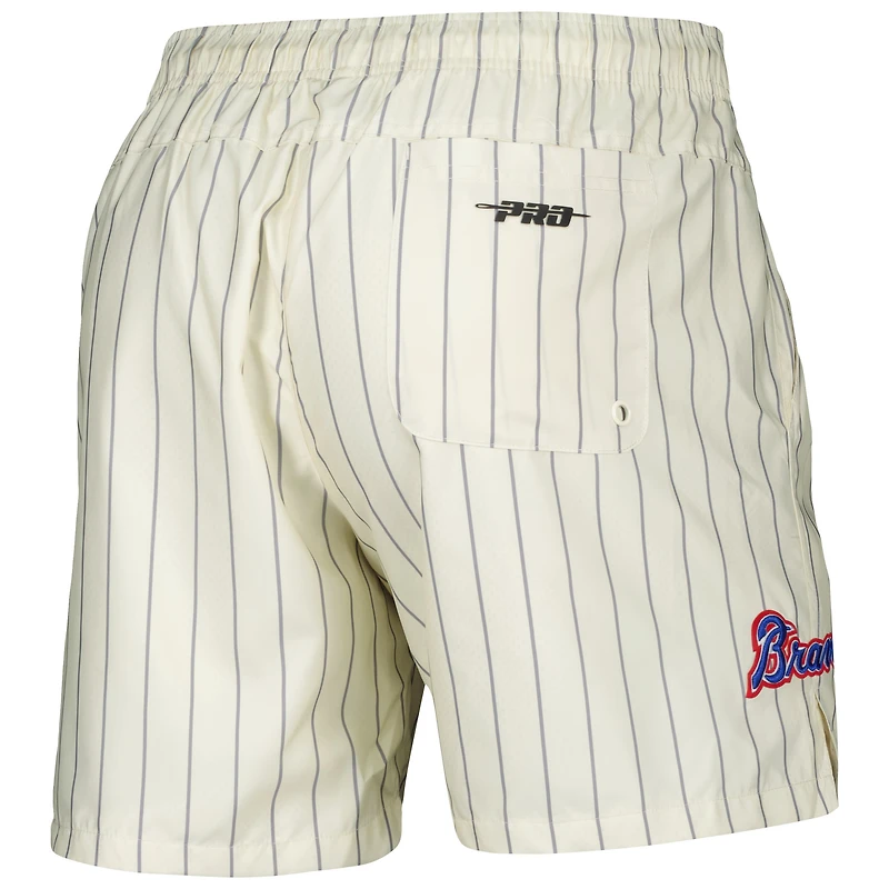 Short tissé classique rétro à fines rayures Atlanta Braves Pro Standard pour hommes