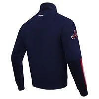 Veste de survêtement entièrement zippée Pro Standard Atlanta Braves Fast Lane pour hommes, bleu marine