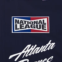 Veste de survêtement entièrement zippée Pro Standard Atlanta Braves Fast Lane pour hommes, bleu marine