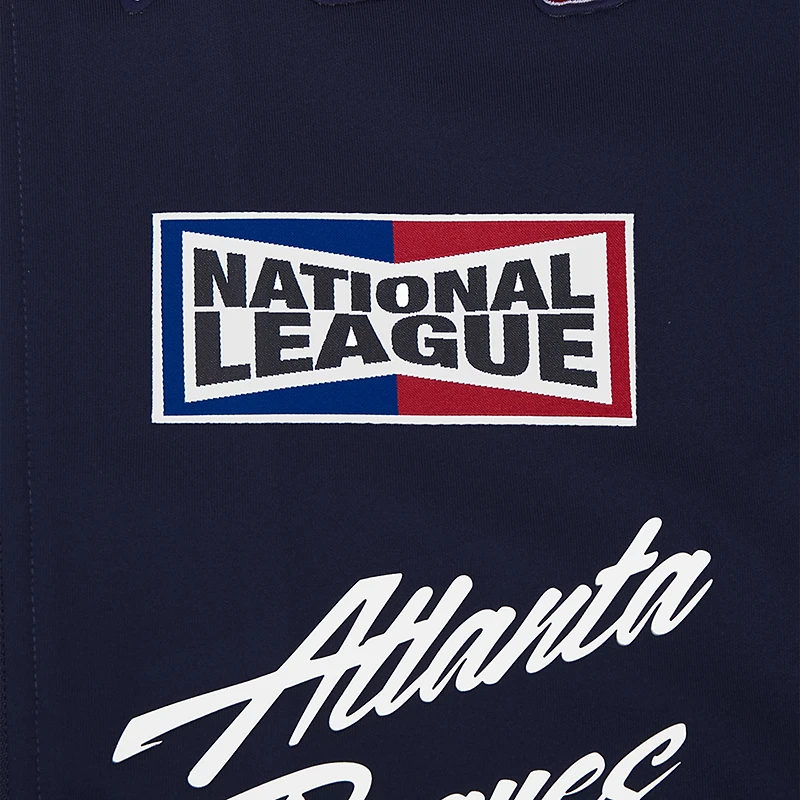 Men's Pro Standard Navy Atlanta Braves Fast Lane Full-Zip Track Jacket