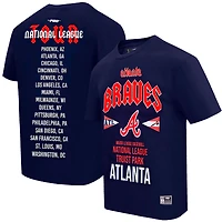 T-shirt surdimensionné City Tour Pro Standard pour hommes, bleu marine, Atlanta Braves