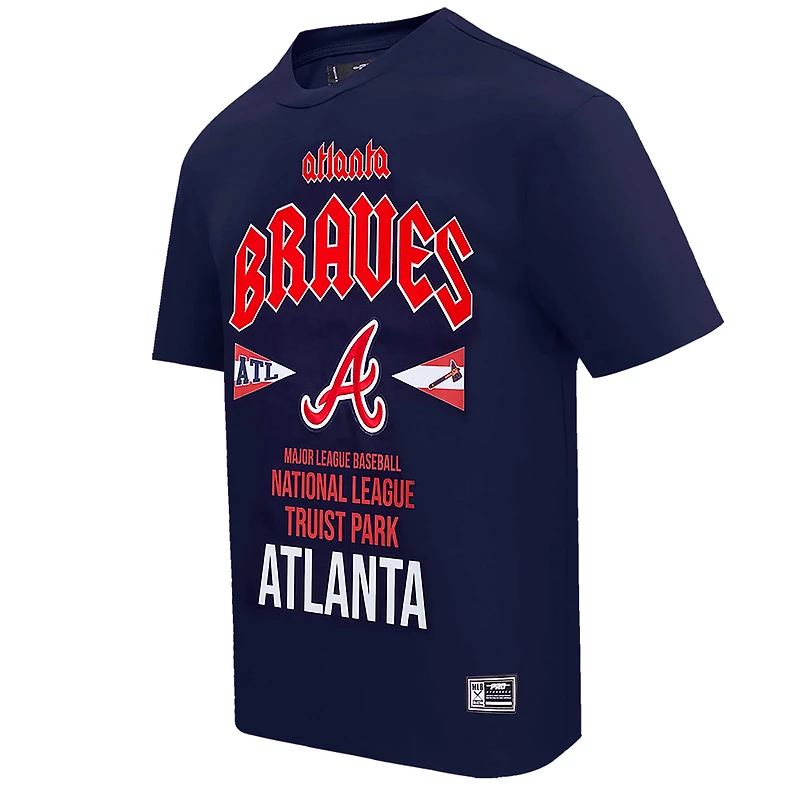 T-shirt surdimensionné City Tour Pro Standard pour hommes, bleu marine, Atlanta Braves