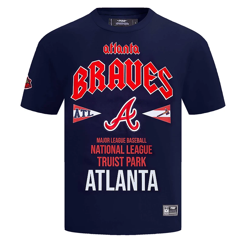 T-shirt surdimensionné City Tour Pro Standard pour hommes, bleu marine, Atlanta Braves