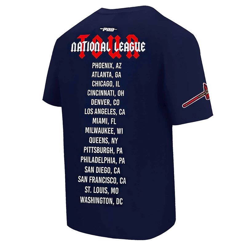 T-shirt surdimensionné City Tour Pro Standard pour hommes, bleu marine, Atlanta Braves