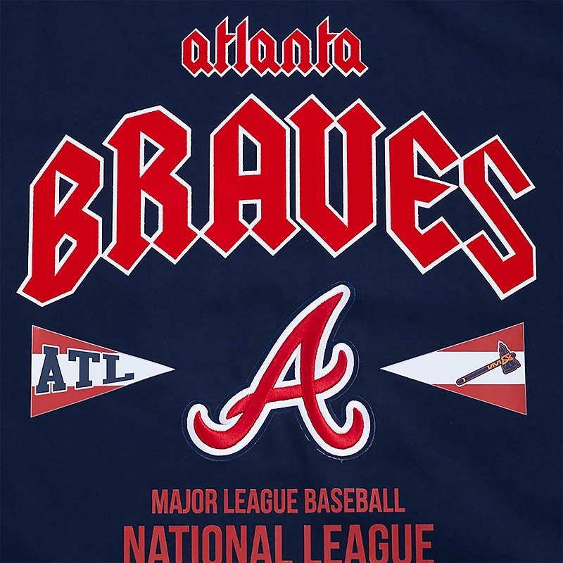 T-shirt surdimensionné City Tour Pro Standard pour hommes, bleu marine, Atlanta Braves