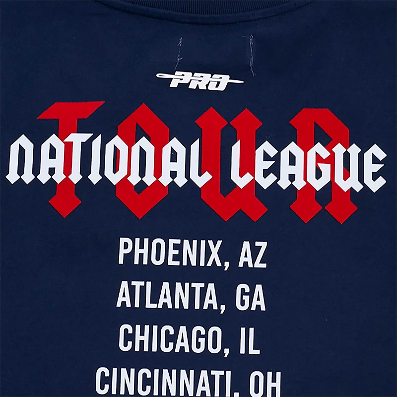 T-shirt surdimensionné City Tour Pro Standard pour hommes, bleu marine, Atlanta Braves