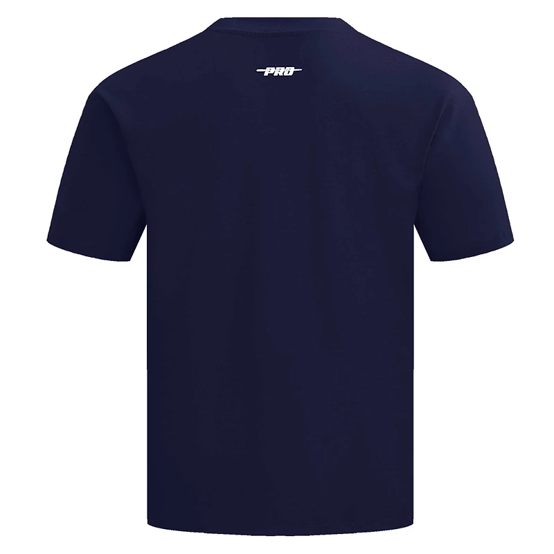 Men's Pro Standard Navy Atlanta Braves Turn It Up Dropped Shoulder T-Shirt