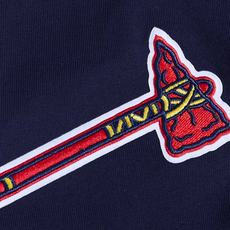 Men's Pro Standard Navy Atlanta Braves Turn It Up Dropped Shoulder T-Shirt