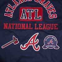 Men's Pro Standard Navy Atlanta Braves Twill Full-Zip Jacket