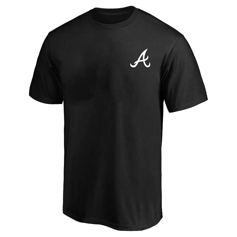 Men's Profile Black Atlanta Braves Big & Tall Two-Sided Graphic T-Shirt