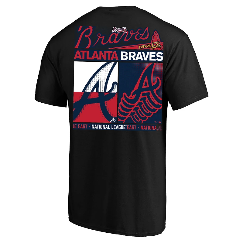 Men's Profile Black Atlanta Braves Big & Tall Two-Sided Graphic T-Shirt