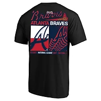 Men's Profile  Black Atlanta Braves Big & Tall Two-Sided Graphic T-Shirt