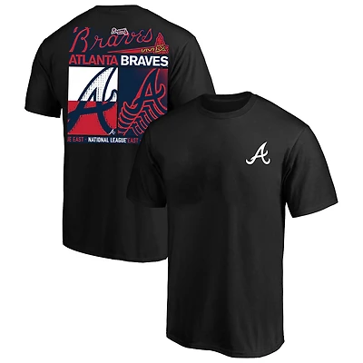 Men's Profile Black Atlanta Braves Big & Tall Two-Sided Graphic T-Shirt