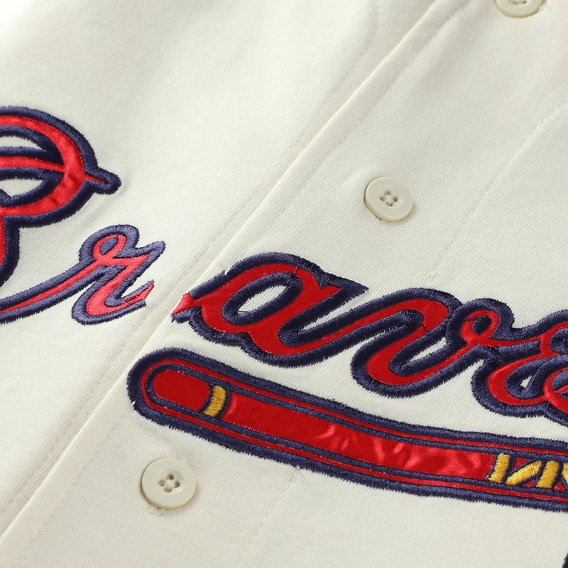 Men's Profile Cream/Navy Atlanta Braves Big & Tall Two-Color Fashion Jersey