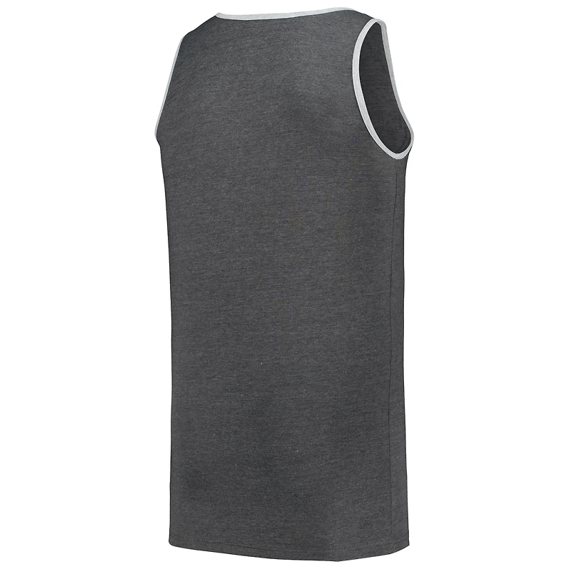 Men's Profile Heather Charcoal Atlanta Braves Big & Tall Arch Over Logo Tank Top
