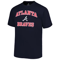 T-shirt pour hommes, bleu marine, Atlanta Braves, Big & Tall, Heart Soul