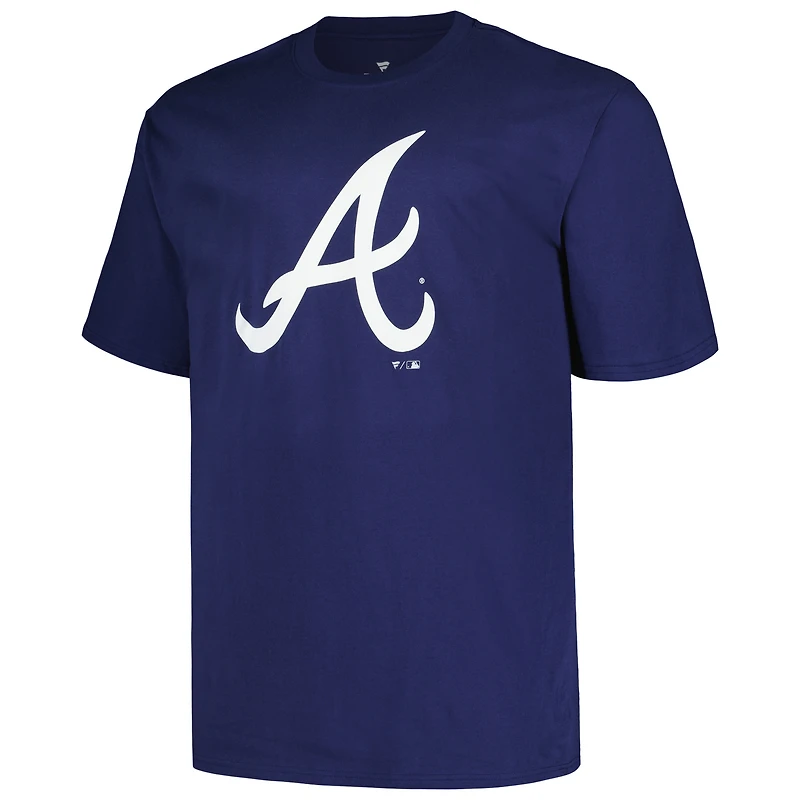 T-shirt pour hommes Profile Navy Atlanta Braves Big & Tall #1 Dad