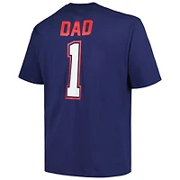 Men's Profile Navy Atlanta Braves Big & Tall #1 Dad T-Shirt