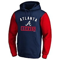 Men's Profile Ronald Acuna Jr. Navy Atlanta Braves Big & Tall Name Number Fleece Pullover Hoodie