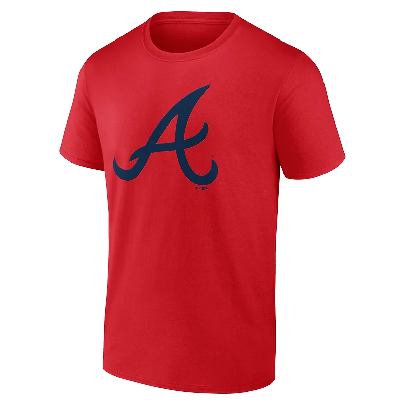 Men's  Red Atlanta Braves Official Logo T-Shirt