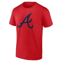 Men's  Red Atlanta Braves Official Logo T-Shirt