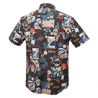Chemise boutonnée tri-mélange Reyn Spooner noire des Atlanta Braves Día De Los Muertos pour hommes
