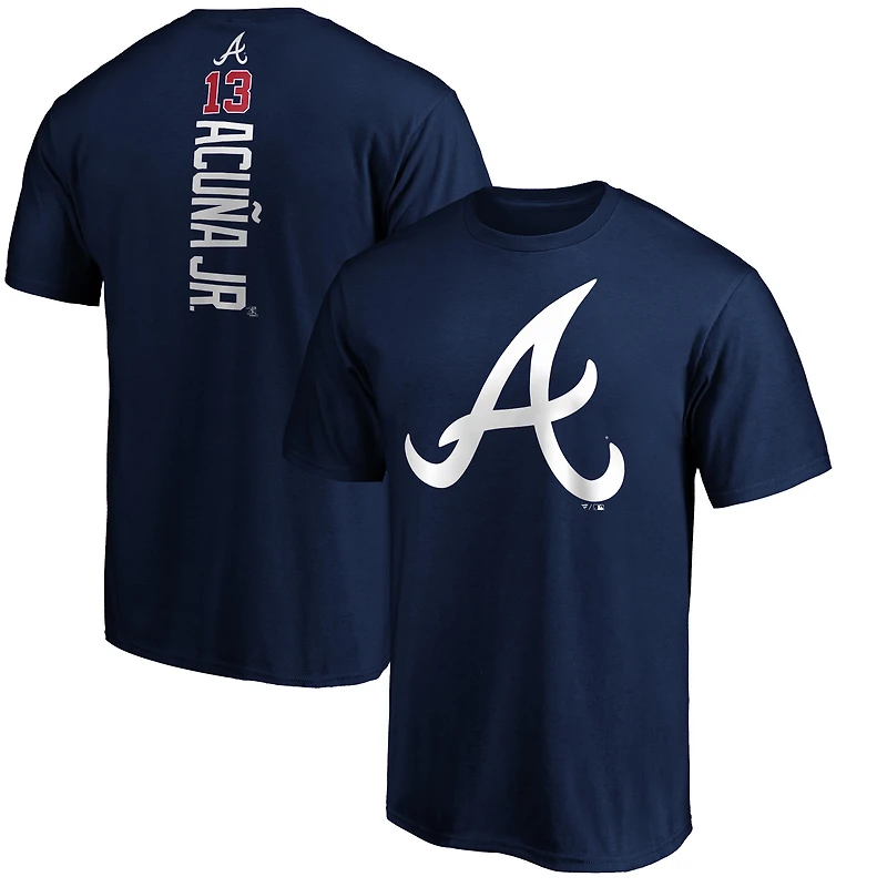 Men's Ronald Acuña Jr. Navy Atlanta Braves Playmaker T-Shirt