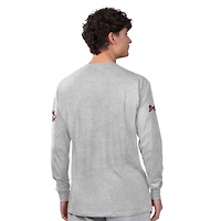 Men's Starter  Heather Gray/Navy Atlanta Braves Two-Pack Long Sleeve & Short T-Shirt Set