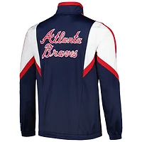 Men's Starter Navy Atlanta Braves Lead Runner Full-Zip Jacket