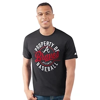 Men's Starter  Navy Atlanta Braves Prime Time Property Of T-Shirt