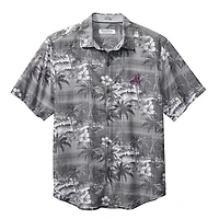 Men's Tommy Bahama Black Atlanta Braves Coconut Point Isla Palmetta Button-Up COOLMAX Shirt