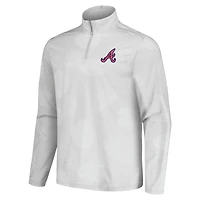 Veste à demi-zip Tommy Bahama pour hommes Atlanta Braves Delray Frond IslandZone grise
