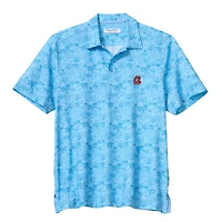 Polo Tommy Bahama IslandZone bleu clair pour homme, Atlanta Braves, Coast Palm Retreat