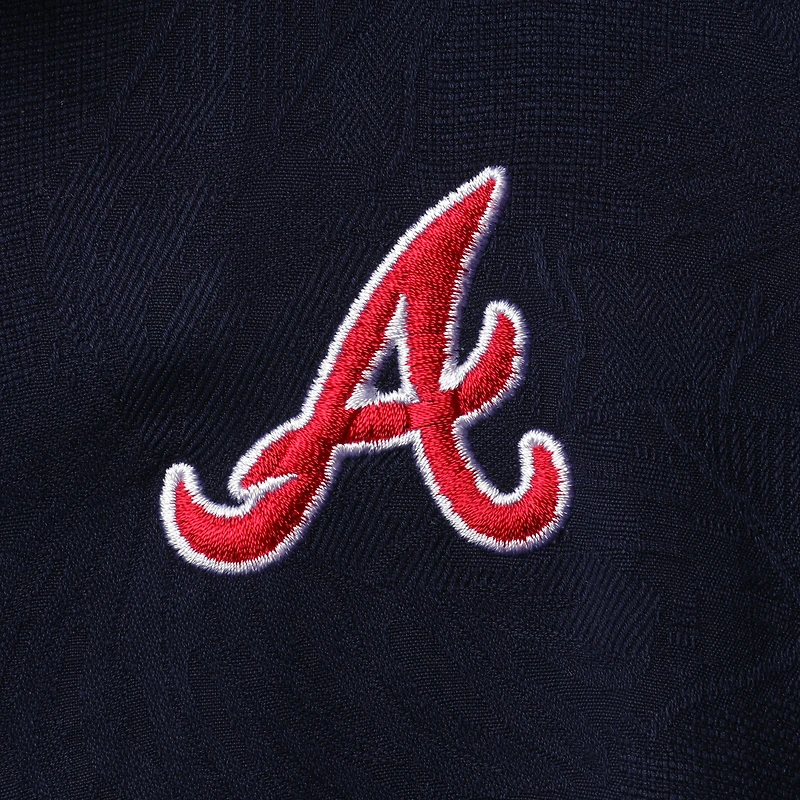 Men's Tommy Bahama Navy Atlanta Braves Baseball Bay Button-Up Shirt