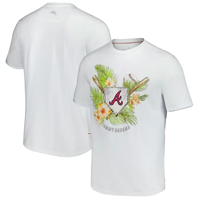 Men's Tommy Bahama  White Atlanta Braves Island League T-Shirt
