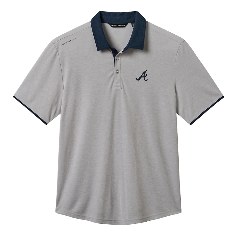 Men's TravisMathew Gray Atlanta Braves Victory Vibes Polo