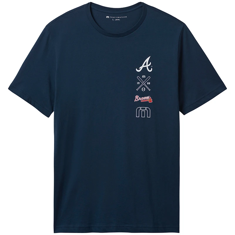 T-shirt TravisMathew Navy Atlanta Braves Sunset Slam pour hommes