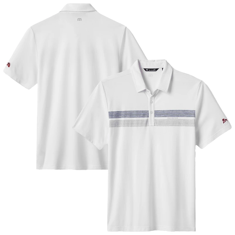 Polo blanc Top Recruit des Braves d'Atlanta pour homme TravisMathew