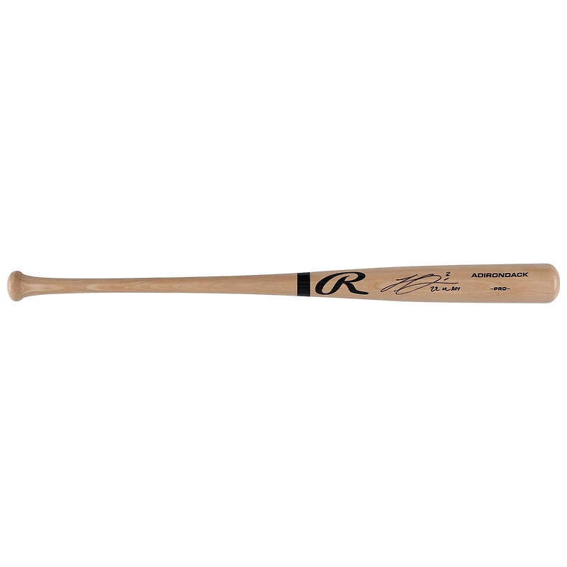 Bâton Rawlings Pro blond autographié par Michael Harris II des Braves d'Atlanta avec inscription « 22 NL ROY »
