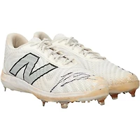 Crampons blancs New Balance autographiés et portés en match par Michael Harris II des Braves d'Atlanta lors de la saison 2024 de la MLB