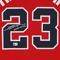 Maillot réplique Nike rouge autographié par Michael Harris II des Atlanta Braves