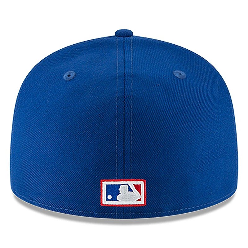 Casquette ajustée 59FIFTY Collection Cooperstown New Era Braves d'Atlanta Blanc/Royal